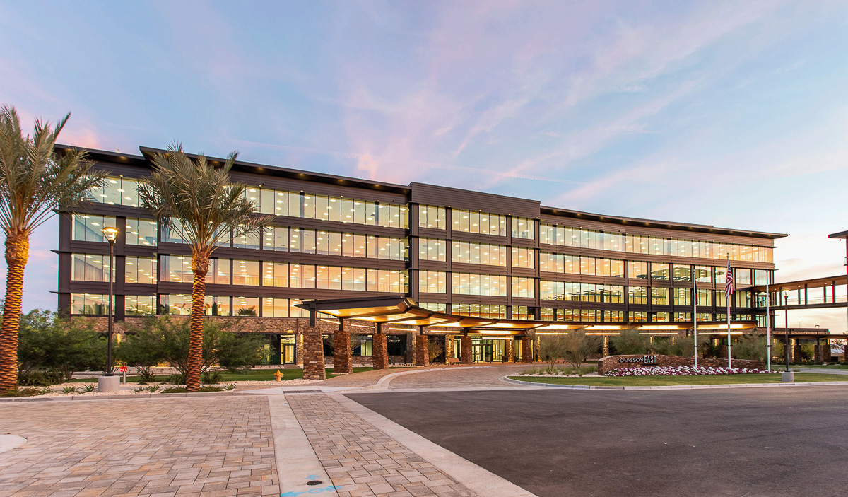 Exterior view of front entrance to Cavasson East