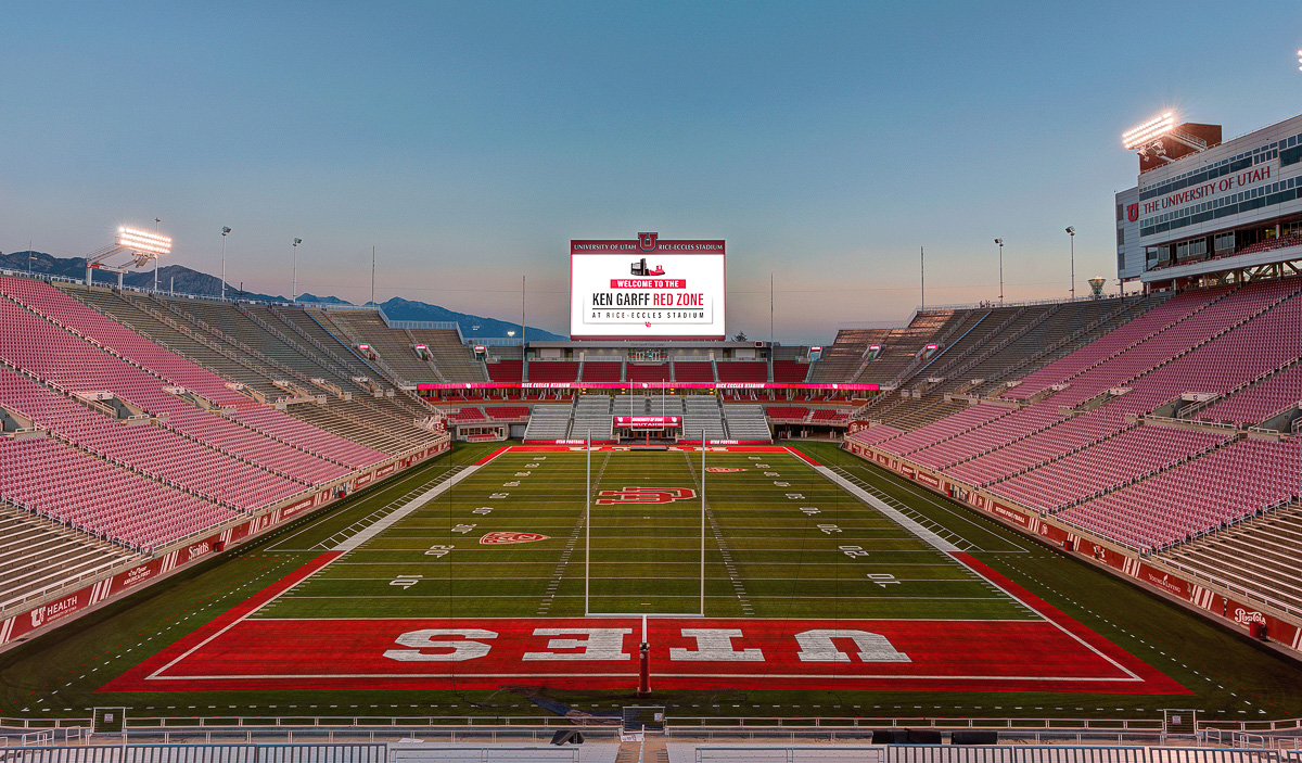 Interior view of the Rice-Eccles Stadium