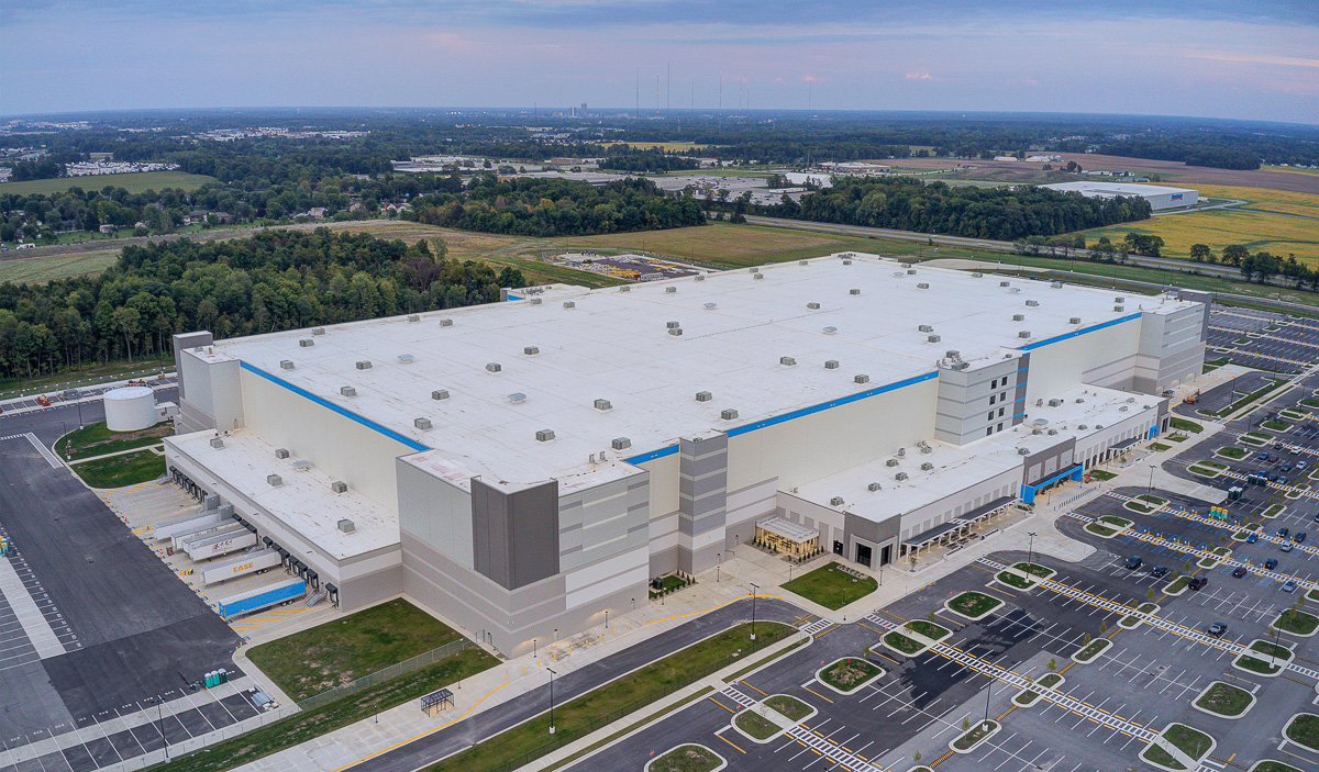 Exterior drone view of Project Mastadon