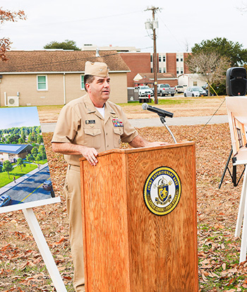 260106-N-ST310-0008 VIRGINIA BEACH, Va. (Jan. 6, 2026) Layton Construction Executive Vice President Eric Nay served as a guest speaker during a groundbreaking ceremony, Jan. 6, 2026, for a new state of the art Child Development Center (CDC) to be constructed on the installation. The ceremony marked the official start of a project aimed at strengthening family readiness, enhancing quality of life, and modernizing the Navy’s approach to delivering critical shore infrastructure. Once complete, the facility is slated to become the largest CDC in the Hampton Roads area and is scheduled for completion in 2028. (U.S. Navy photo by David Todd/Released)