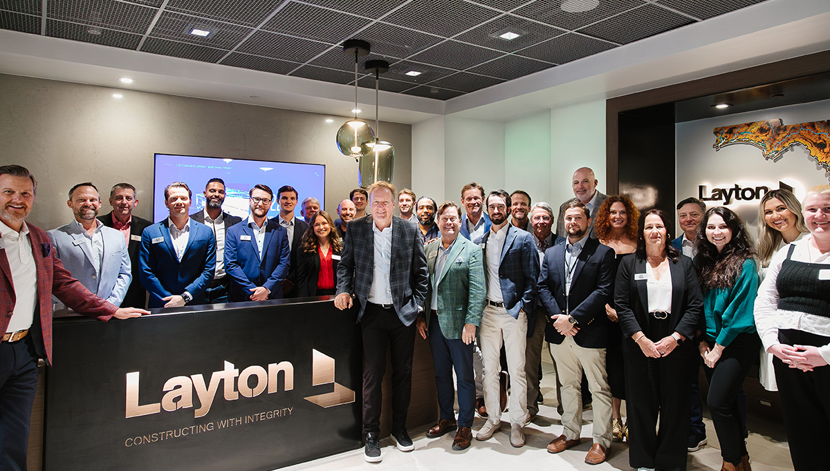 Layton Construction opened a new office in Tampa, Florida to better serve clients in the Southeast.