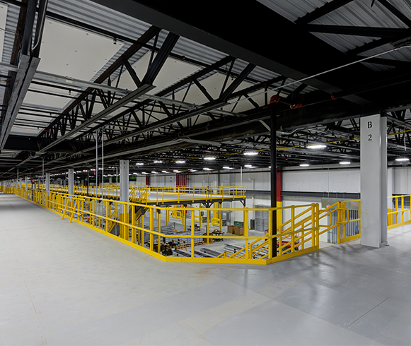 Interior walkways of the Automated Robotics Fulfillment Center