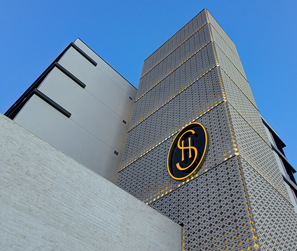 Exterior view of the Senna House facade