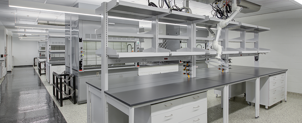 Interior view of laboratory in the Henry Eyring Building at the University of Utah